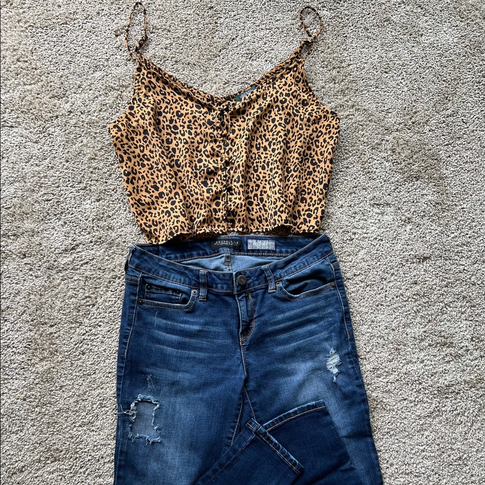 Jeans Skinny size 8, top size S